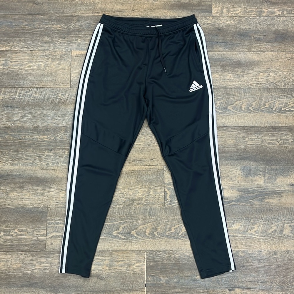 Adidas Striped Jogger Joggers w/ Zipper Pockets
